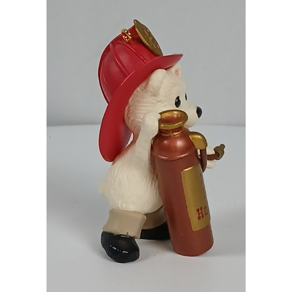 Hallmark Red Hot Holiday 1994 Christmas Keepsake Ornament Firefighter Fire Bear - Picture 3 of 10